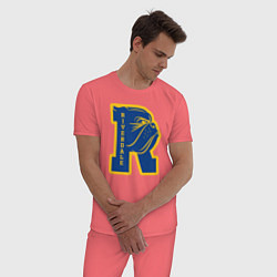 Пижама хлопковая мужская RIVERDALE, цвет: коралловый — фото 2