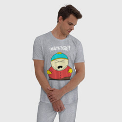 Пижама хлопковая мужская South Park, Эрик Картман, цвет: меланж — фото 2