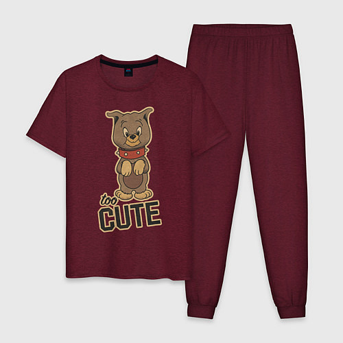 Мужская пижама Too Cute / Меланж-бордовый – фото 1