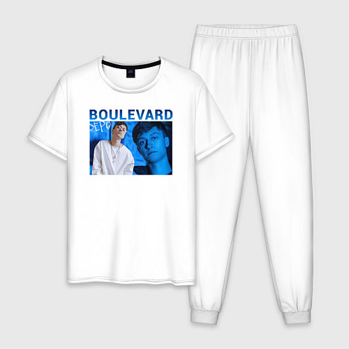 Мужская пижама Blue boulevard, depo / Белый – фото 1