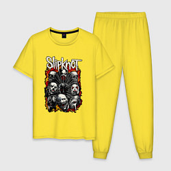 Пижама хлопковая мужская Slipknot, цвет: желтый
