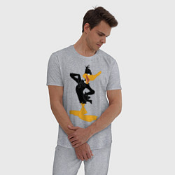 Пижама хлопковая мужская Даффи Дак, цвет: меланж — фото 2