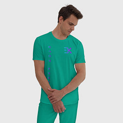 Пижама хлопковая мужская ЕГОР КРИД, цвет: зеленый — фото 2