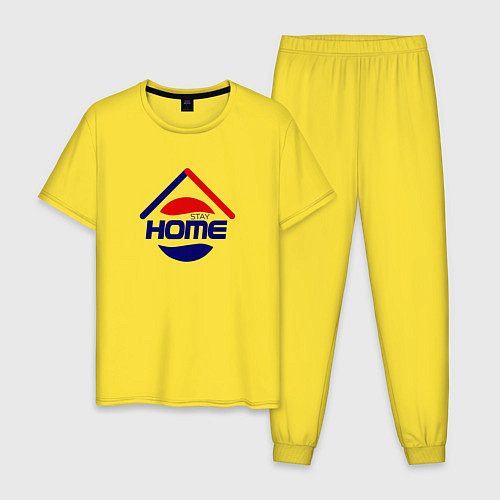 Мужская пижама Stay Home / Желтый – фото 1