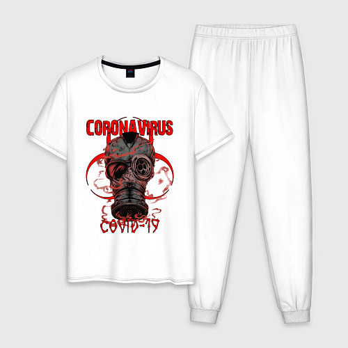 Мужская пижама COVID-19 EPIDEMIC / Белый – фото 1