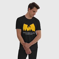 Пижама хлопковая мужская Wu-Tang Clan, цвет: черный — фото 2