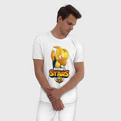 Пижама хлопковая мужская BRAWL STARS CROW PHOENIX, цвет: белый — фото 2