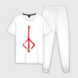 Пижама хлопковая мужская Bloodborne, цвет: белый