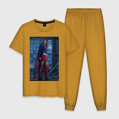 Мужская пижама Supergirl / Горчичный – фото 1