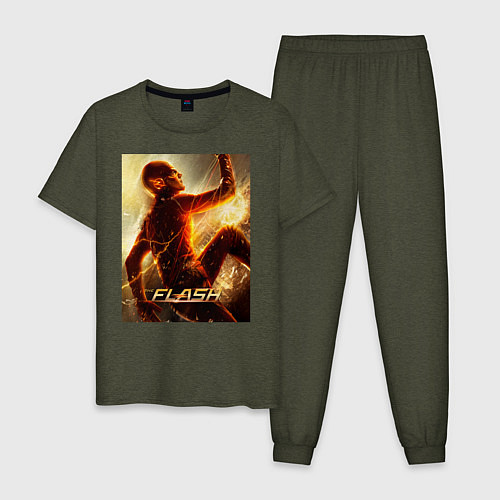 Мужская пижама The Flash / Меланж-хаки – фото 1