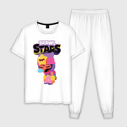 Пижама хлопковая мужская Sandy Brawl Stars, цвет: белый