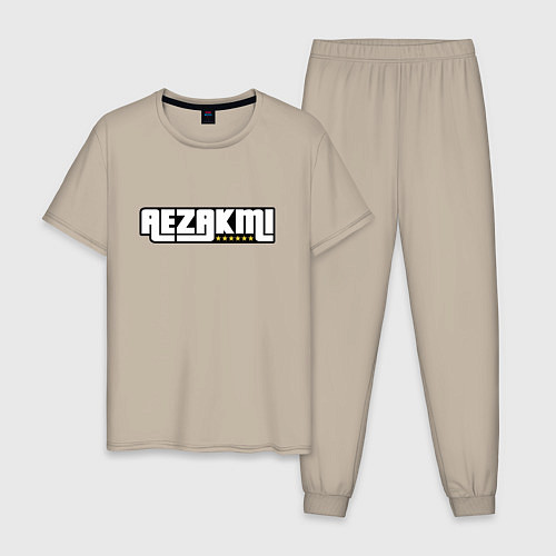 Мужская пижама GTA, aezakmi / Миндальный – фото 1