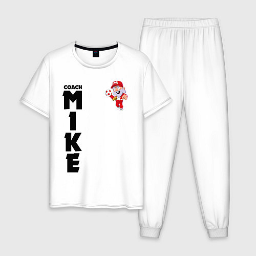 Мужская пижама B S COACH MIKE / Белый – фото 1