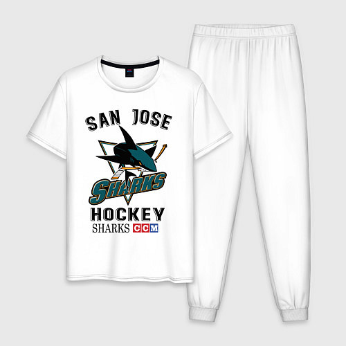 Мужская пижама SAN JOSE SHARKS / Белый – фото 1