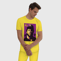 Пижама хлопковая мужская Ice Cube, цвет: желтый — фото 2