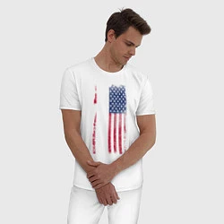 Пижама хлопковая мужская New York, цвет: белый — фото 2