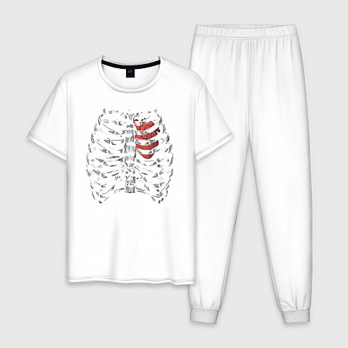 Мужская пижама Skeleton / Белый – фото 1