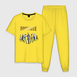 Пижама хлопковая мужская FORTNITE 2 SEASON Часть 2, цвет: желтый