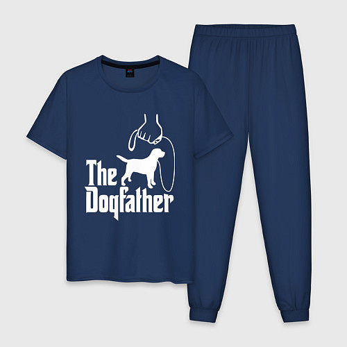 Мужская пижама The Dogfather - пародия / Тёмно-синий – фото 1