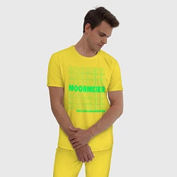 Пижама хлопковая мужская PAYTON MOORMEIER - ТИКТОК, цвет: желтый — фото 2