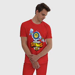 Пижама хлопковая мужская BRAWL STARS NANI, цвет: красный — фото 2