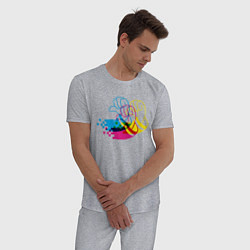 Пижама хлопковая мужская Дональд Дак, цвет: меланж — фото 2