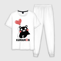 Пижама хлопковая мужская Kumamon, цвет: белый