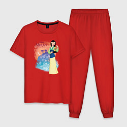 Пижама хлопковая мужская Fa Mulan, цвет: красный