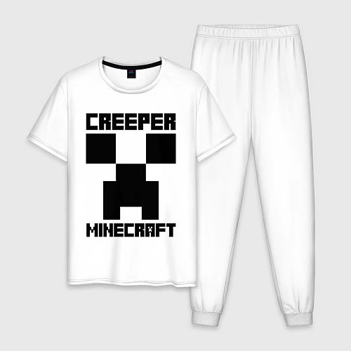 Мужская пижама MINECRAFT CREEPER / Белый – фото 1