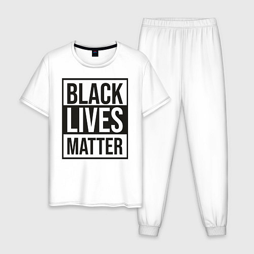 Мужская пижама BLACK LIVES MATTER / Белый – фото 1