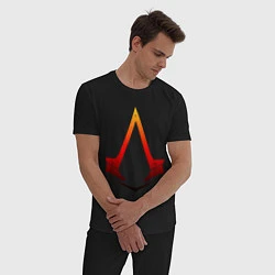 Пижама хлопковая мужская Assassins Creed, цвет: черный — фото 2