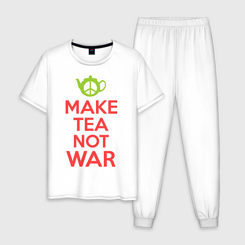 Мужская пижама Make tea not war / Белый – фото 1