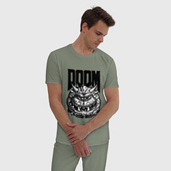 Пижама хлопковая мужская КАКОДЕМОН DOOM Z, цвет: авокадо — фото 2