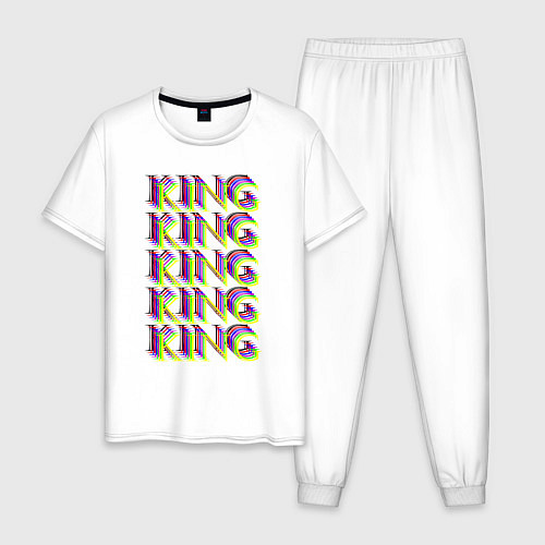 Мужская пижама KING / Белый – фото 1
