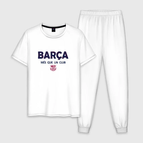 Мужская пижама FC Barcelona Barca 2022 / Белый – фото 1