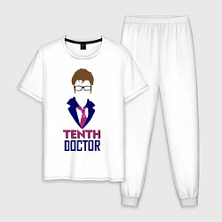 Пижама хлопковая мужская Tenth Doctor, цвет: белый
