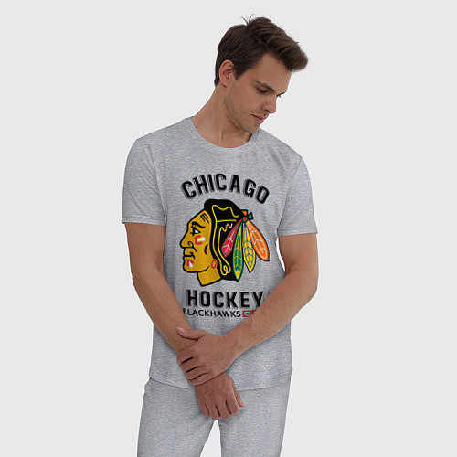 Мужская пижама CHICAGO BLACKHAWKS NHL / Меланж – фото 3