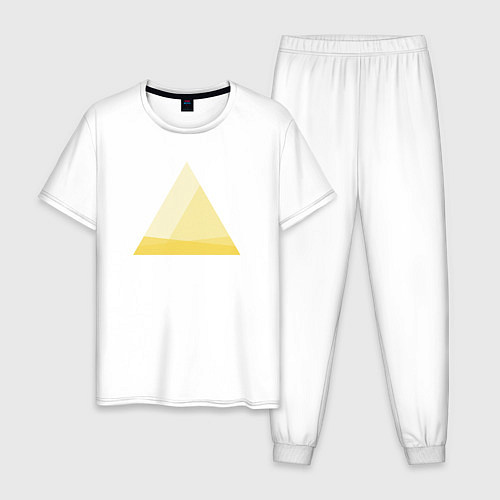 Мужская пижама Градиентный треугольник 5 / Белый – фото 1