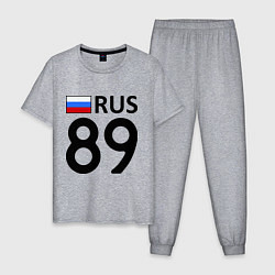 Пижама хлопковая мужская RUS 89, цвет: меланж