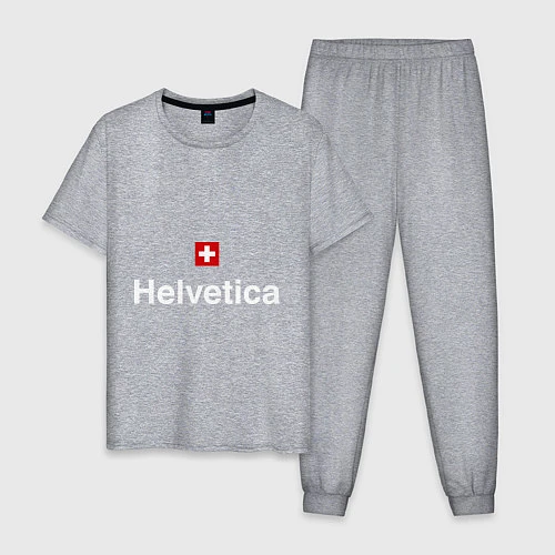 Мужская пижама Helvetica Type / Меланж – фото 1