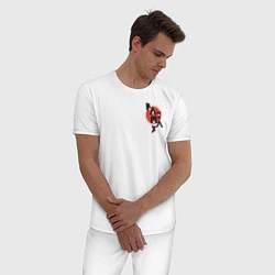 Пижама хлопковая мужская Baymax, цвет: белый — фото 2