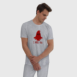 Пижама хлопковая мужская Палач, цвет: меланж — фото 2