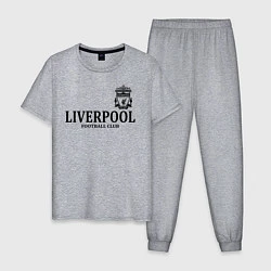 Пижама хлопковая мужская Liverpool FC, цвет: меланж