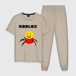 Пижама хлопковая мужская ROBLOX, цвет: миндальный