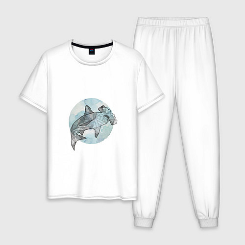 Мужская пижама Акула-молот / Белый – фото 1