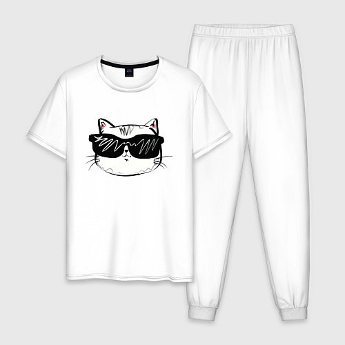 Мужская пижама COOL CAT / Белый – фото 1