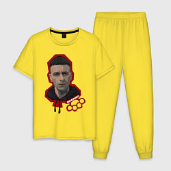 Пижама хлопковая мужская Голяк Brassic Винни Онил, цвет: желтый