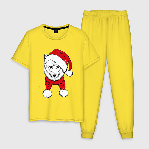 Мужская пижама Wolf hipster / Желтый – фото 1