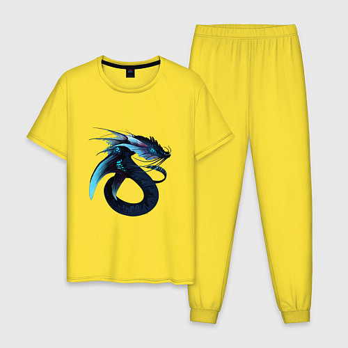 Мужская пижама Морской левиафан / Желтый – фото 1