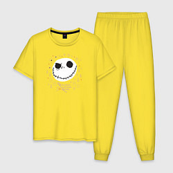 Пижама хлопковая мужская Holiday Scare King, цвет: желтый
